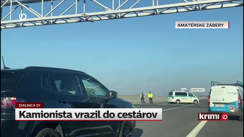 Kamionista vrazil do cestárov