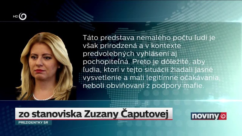 Zuzana Čaputová o situácii