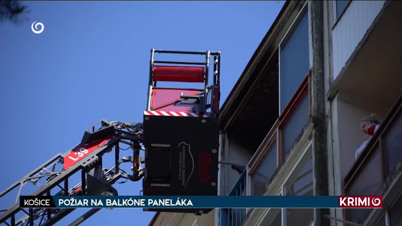 POŽIAR NA BALKÓNE PANELÁKA