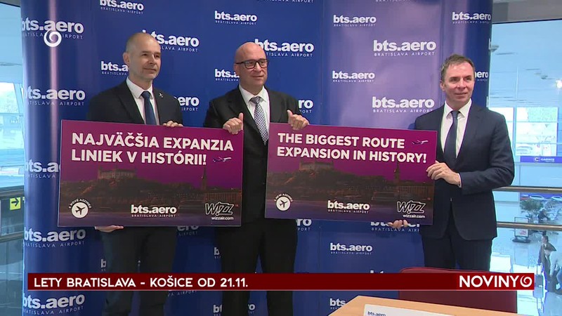 LETY BRATISLAVA - KOŠICE OD 21.11.