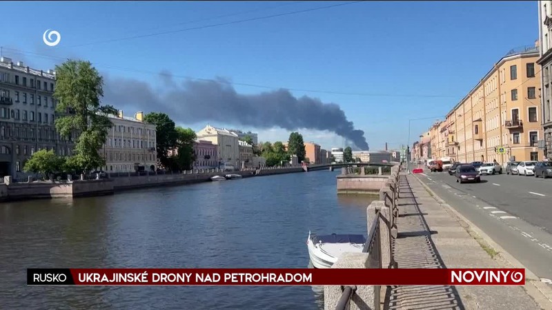 UKRAJINSKÉ DRONY NAD PETROHRADOM