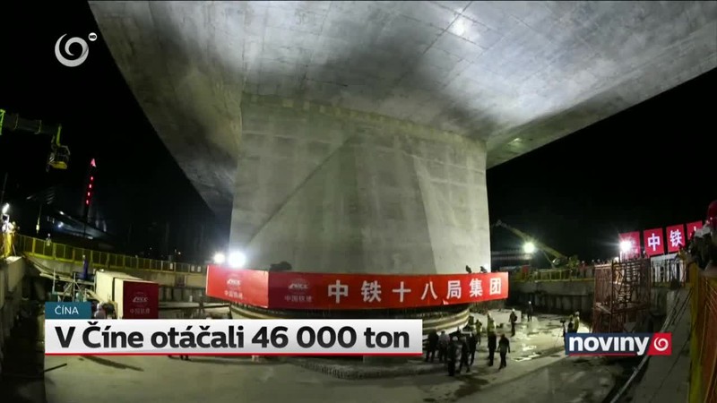 V Číne otáčali 46 000 ton