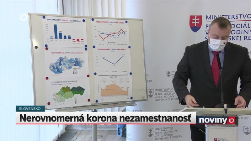 Nerovnomerná korona nezamestnanosť