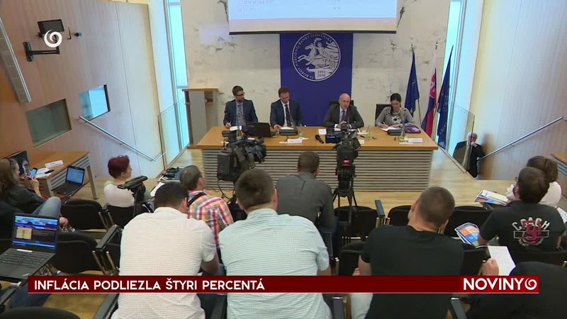 INFLÁCIA PODLIEZLA ŠTYRI PERCENTÁ