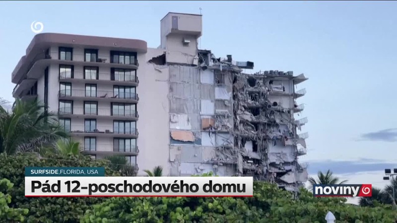 Pád 12-poschodového domu