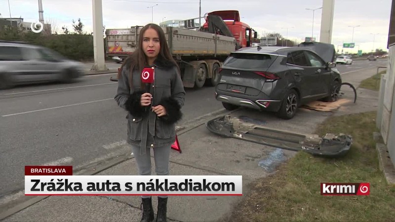 Zrážka auta s nákladiakom