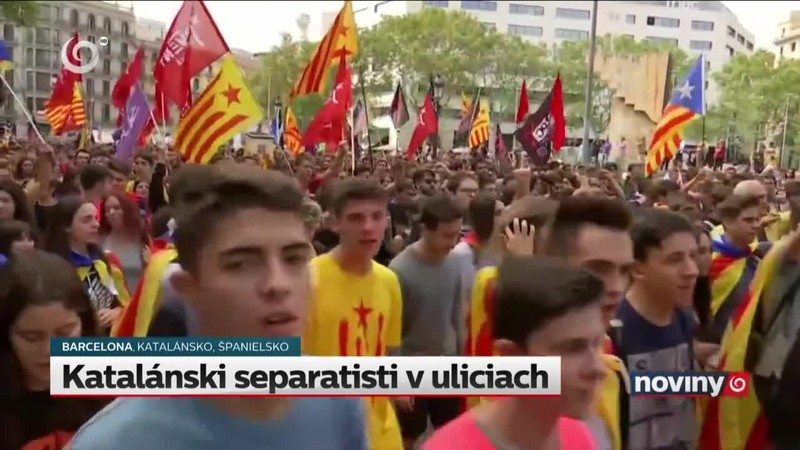 Katalánski separatisti v uliciach