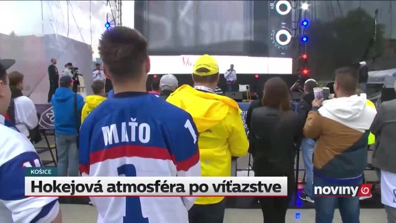 Hokejová atmosféra po víťazstve