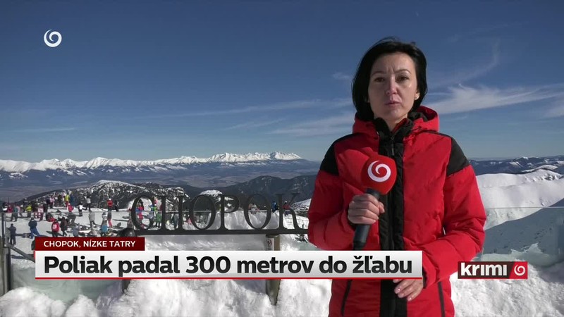 Poliak padal 300 metrov do žľabu