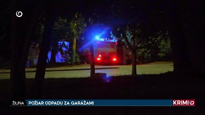 POŽIAR ODPADU ZA GARÁŽAMI