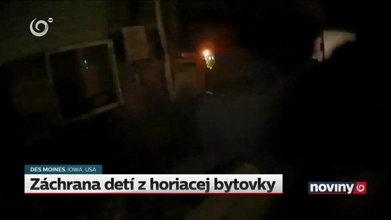 Záchrana detí z horiacej bytovky