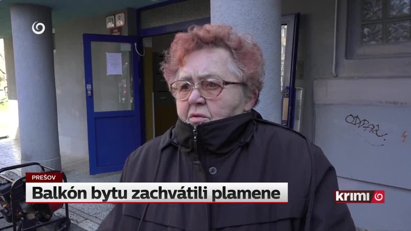 Balkón bytu zachvátili plamene