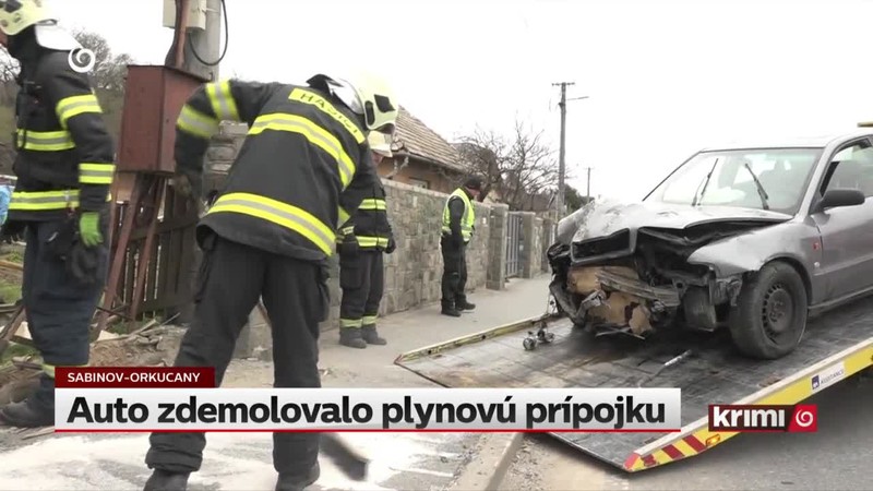 Auto zdemolovalo plynovú prípojku