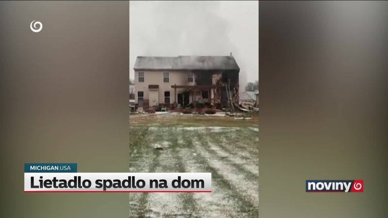 Lietadlo spadlo na dom