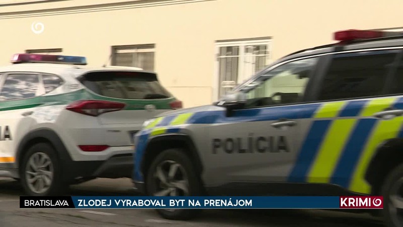 ZLODEJI VYRABOVALI BYT NA PRENÁJOM