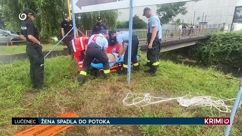 ŽENA SPADLA DO POTOKA