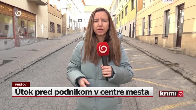 Útok pred podnikom v centre mesta