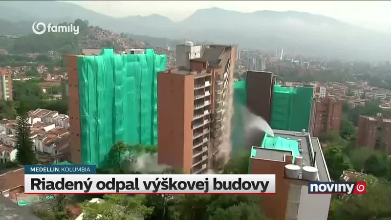 Riadený odpal výškovej budovy