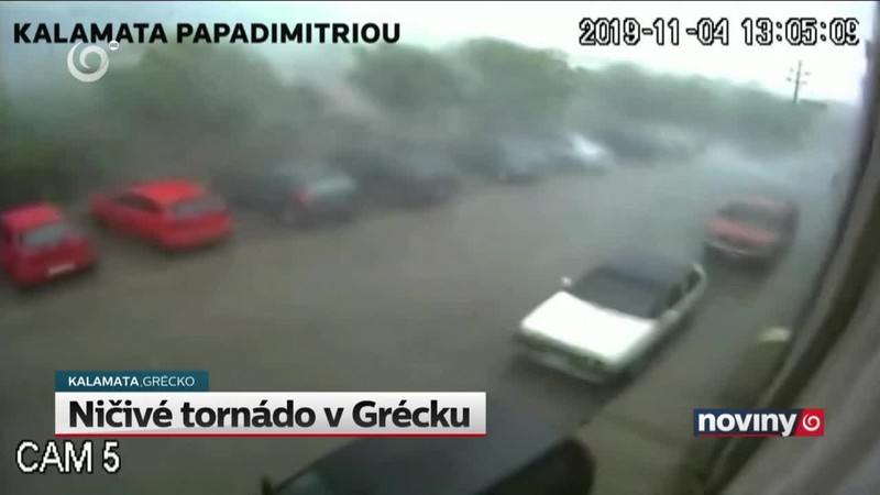 Ničivé tornádo v Grécku
