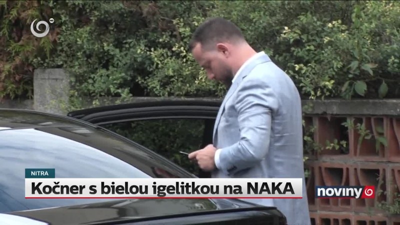 Kočner s bielou igelitkou na NAKA
