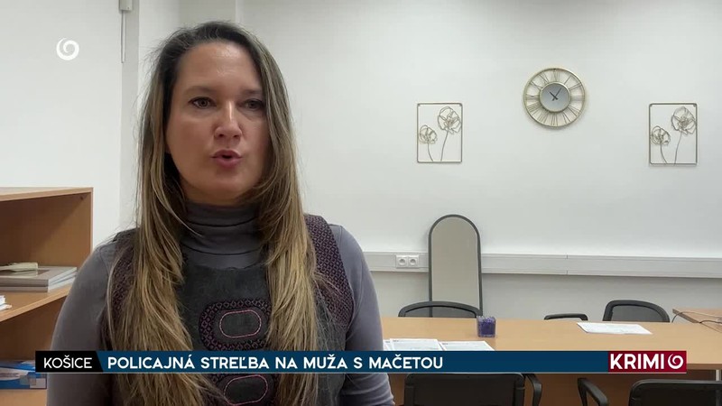 POLICAJNÁ STREĽBA NA MUŽA S MAČETOU