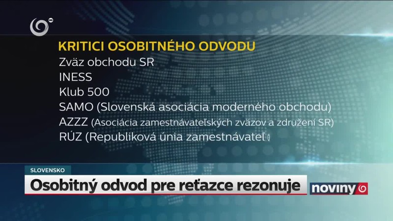 Osobitný odvod pre reťazce rezonuje