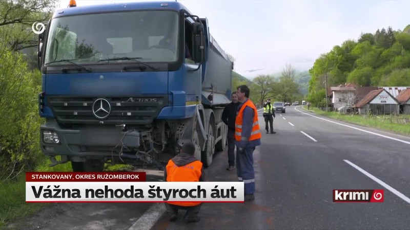 Vážna nehoda štyroch áut