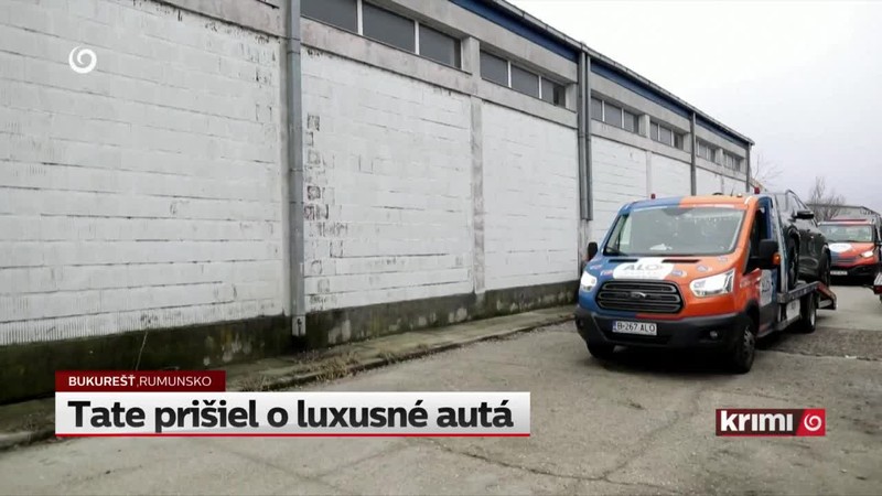 Tate prišiel o luxusné autá