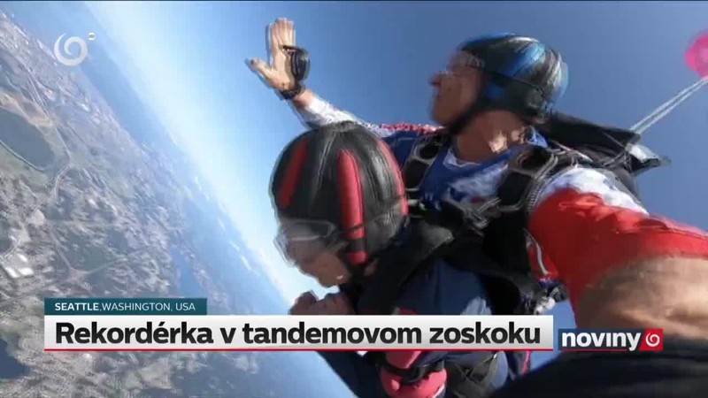 Rekordérka v tandemovom zoskoku