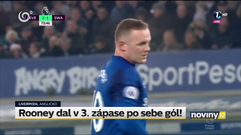 Rooney dal v 3. zápase po sebe gól!