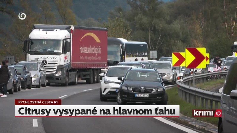 Citrusy vysypané na hlavnom ťahu