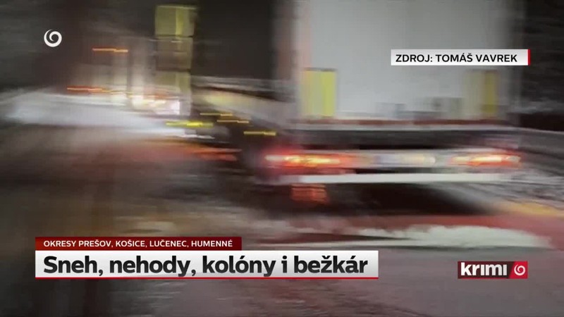 Sneh, nehody, kolóny i bežkár