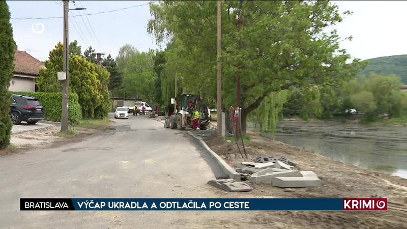 VÝČAP UKRADLA A ODTLAČILA PO CESTE