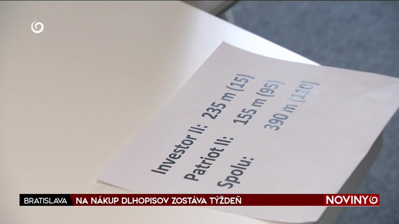 NA NÁKUP DLHOPISOV ZOSTÁVA TÝŽDEŇ