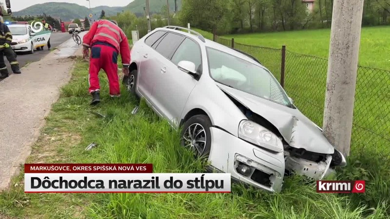 Dôchodca narazil do stĺpu