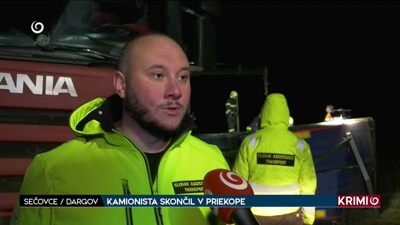 KAMIONISTA SKONČIL V PRIEKOPE