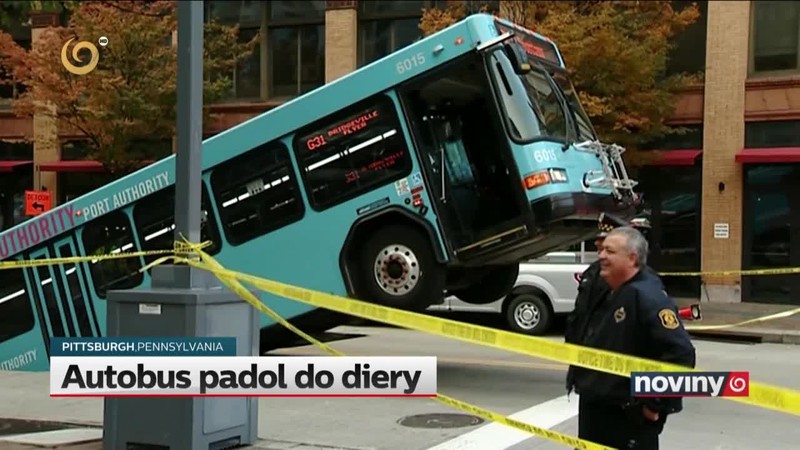 Autobus padol do diery