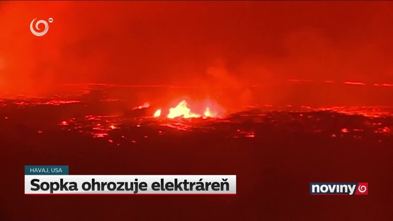 Sopka ohrozuje elektráreň