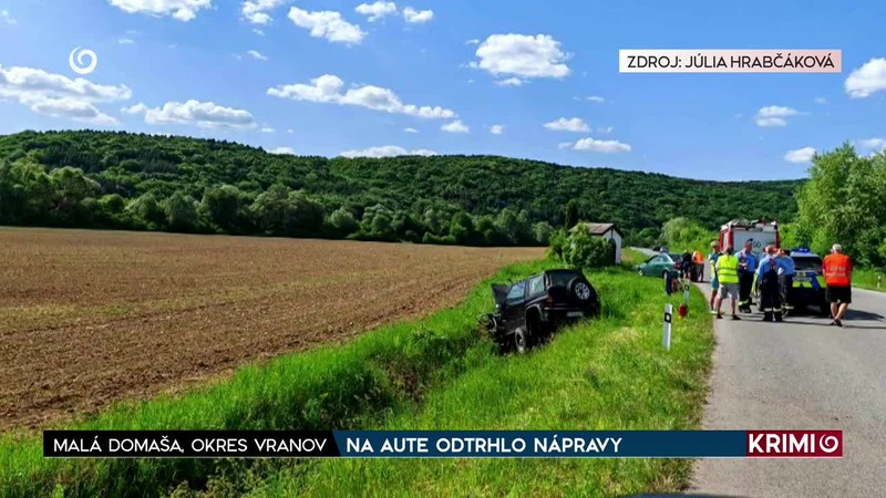 NA AUTE ODTRHLO NÁPRAVY