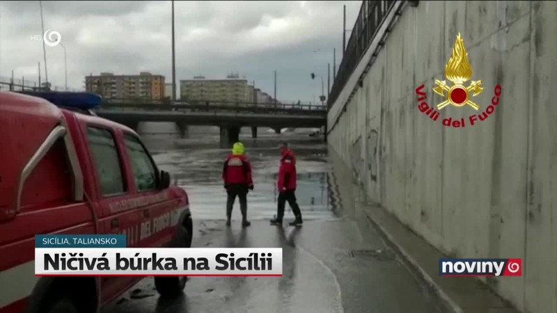 Ničivá búrka na Sicílii