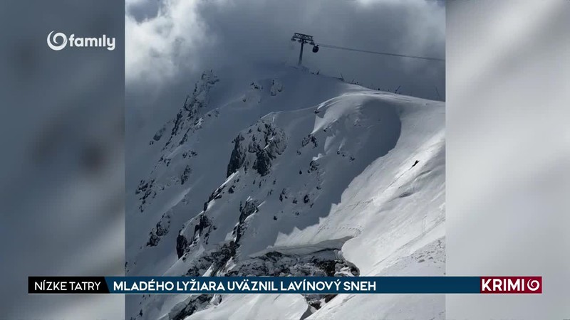 MLADÉHO LYŽIARA UVÄZNIL LAVÍNOVÝ SNEH