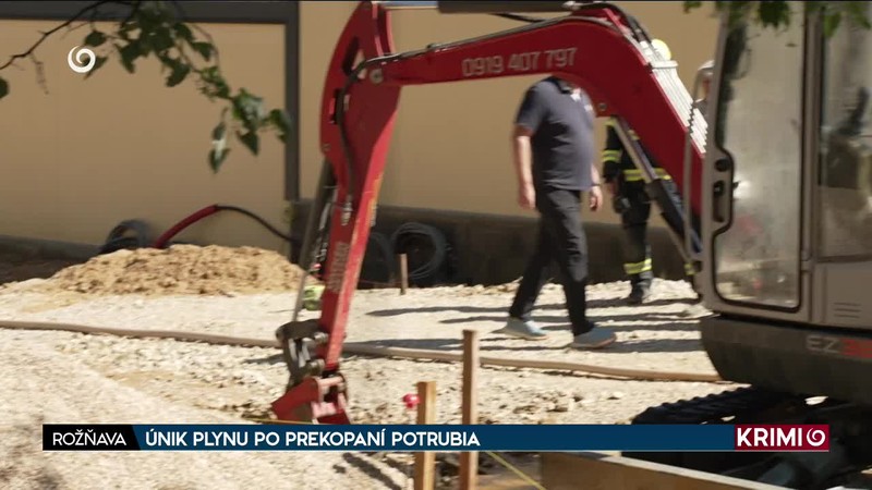 ÚNIK PLYNU PO PREKOPANÍ POTRUBIA
