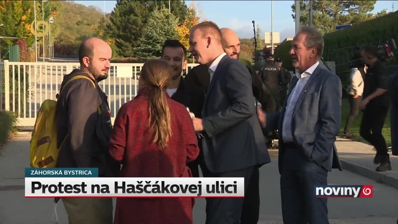 Protest na Haščákovej ulici