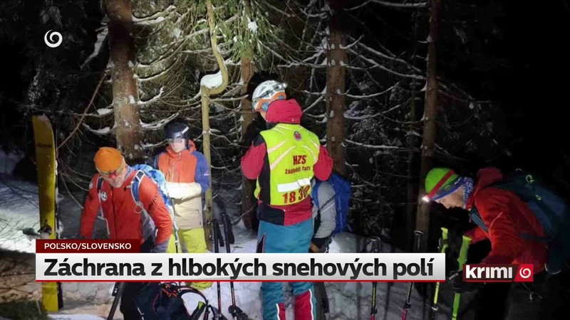 Záchrana z hlbokých snehových polí