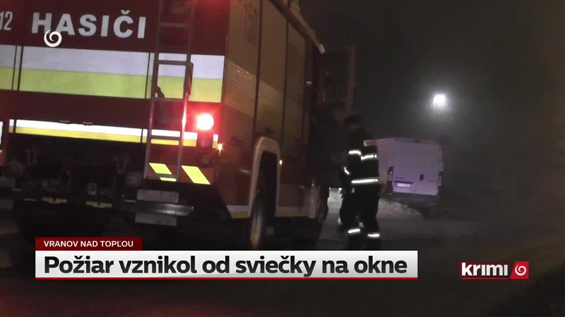 Požiar vznikol od sviečky na okne