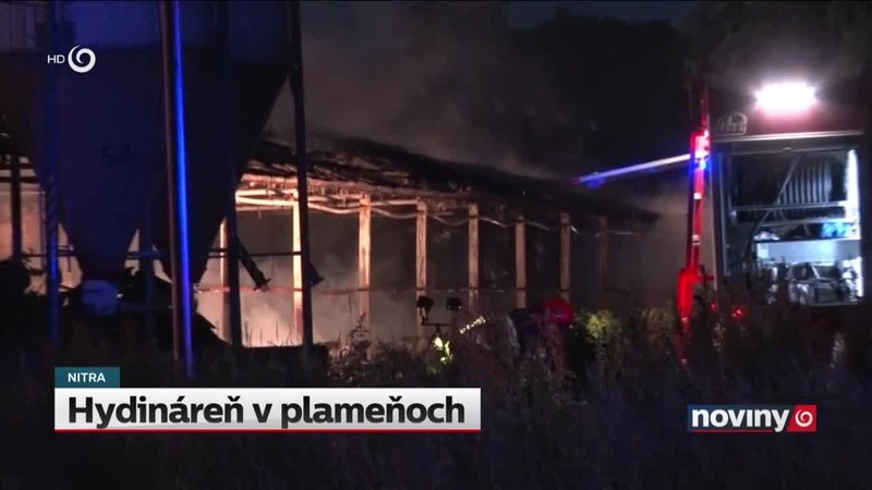 Hydináreň v plameňoch