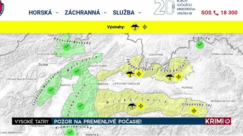 POZOR NA PREMENLIVÉ POČASIE!