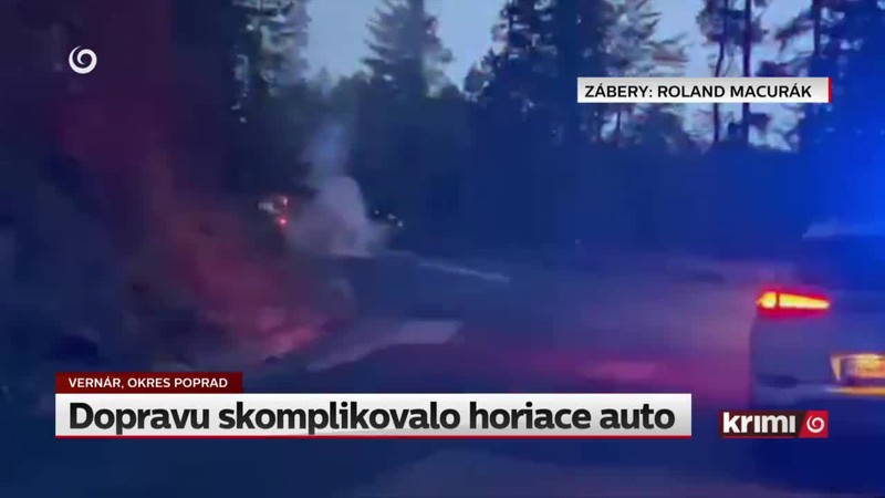 Dopravu skomplikovalo horiace auto