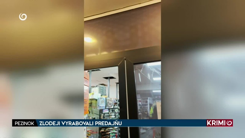 ZLODEJI VYRABOVALI PREDAJŇU