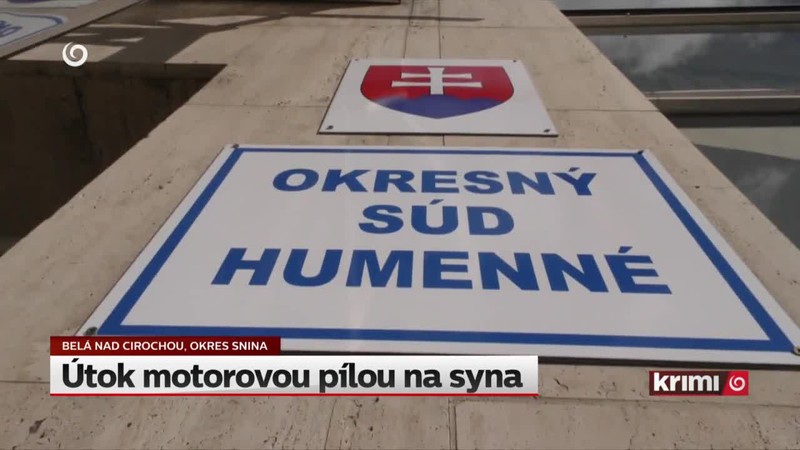 Útok motorovou pílou na syna